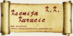 Ksenija Kurucić vizit kartica